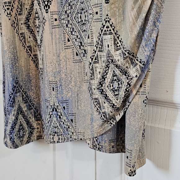 Tart Tank Dress Faux Wrap Aztec Overlay Small Summer Party Geometric Knee-length - Picture 8 of 9